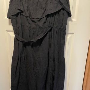 Sophia Vegara strapless eyelet maxi dress